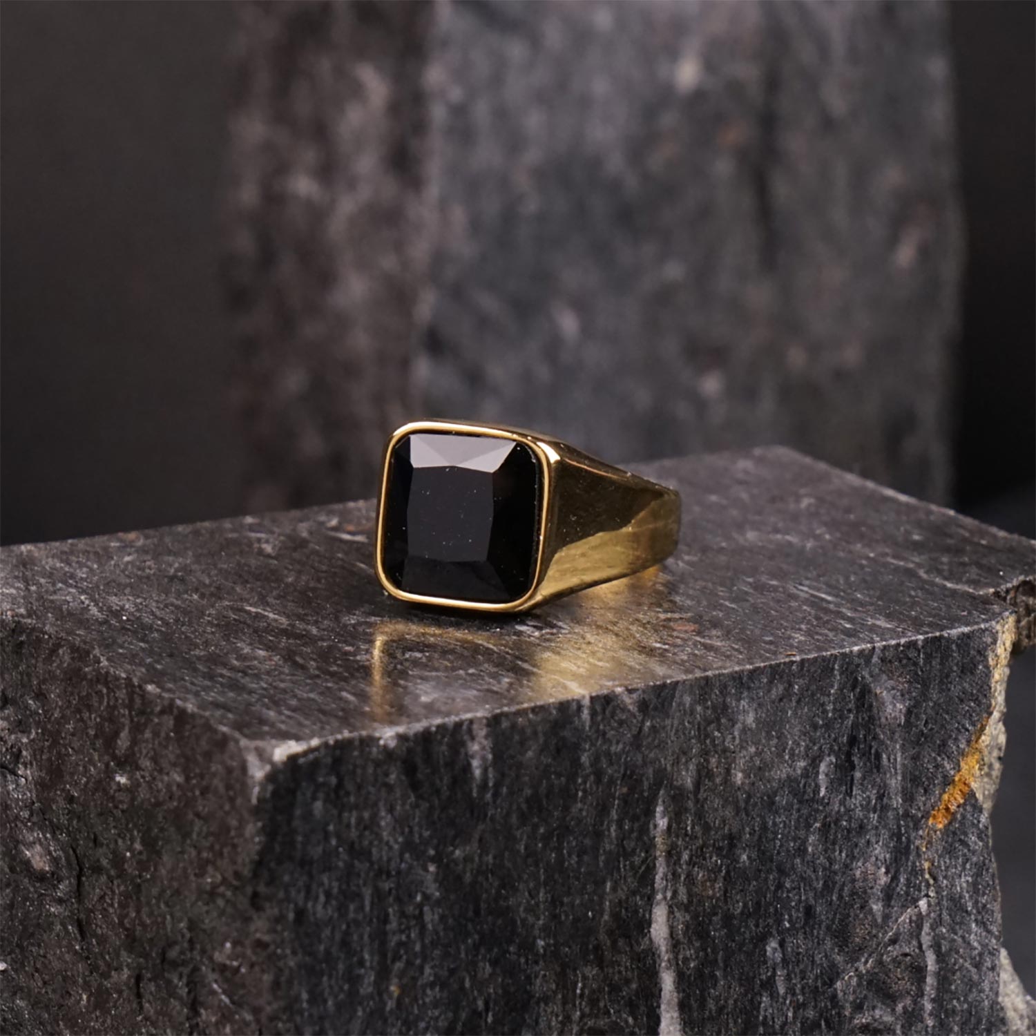 Classic Golden Onyx Ring - TRB017