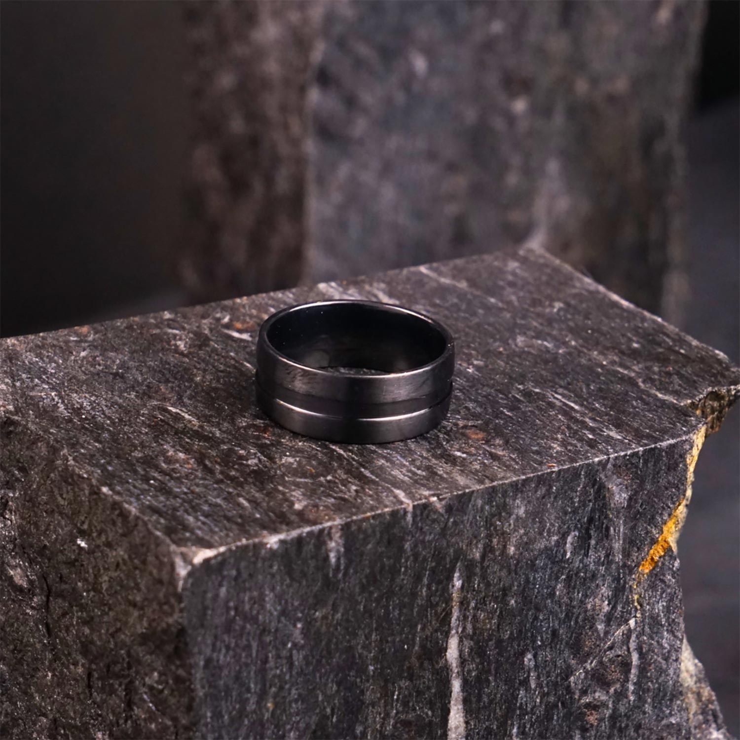 Black Band Ring - 8 mm