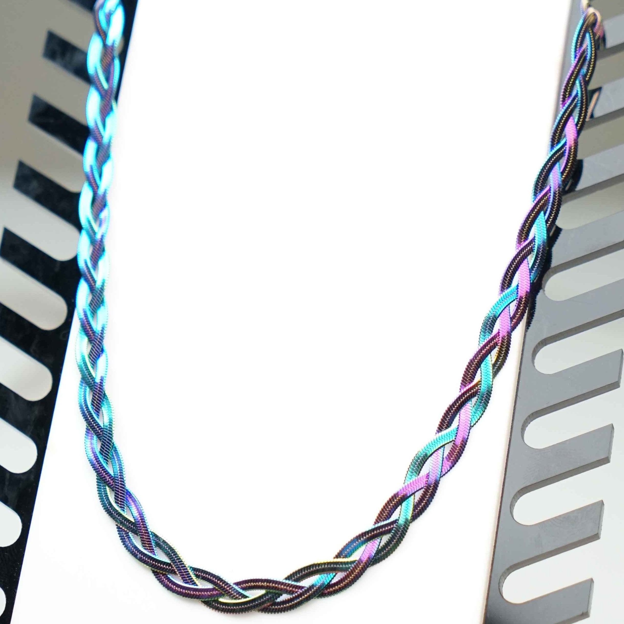 Multicolor Spiral Snake Chain